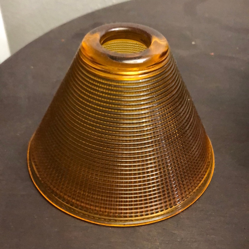 Antique amber glass decor or lampshade or light fixture you choose